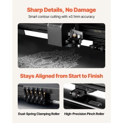 Vinyylileikkuri 1350 mm syöttöleveys 1230 mm leikkausleveys ABS-muovi ja alumiiniseosrunko kaksoisterärakenne