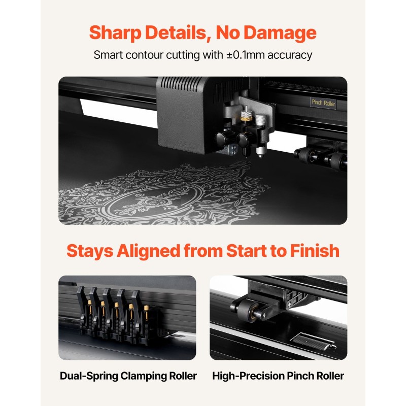 Vinyylileikkuri 1350 mm syöttöleveys 1230 mm leikkausleveys ABS-muovi ja alumiiniseosrunko kaksoisterärakenne