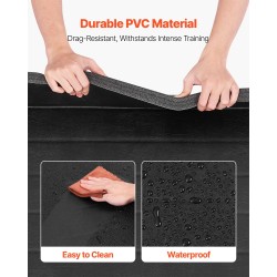 Painimatto 3x1,5 m XPE-vaahtoydin PVC-pintainen rullattava musta