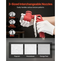 Tekstuuriruiskupistooli 4,5 L säiliö ruostumatonta terästä seinille ja katoille