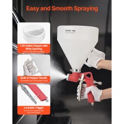 Tekstuuriruiskupistooli 4,5 L säiliö ruostumatonta terästä seinille ja katoille