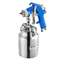 Sifonisyötteinen maaliruisku 1 8 mm suuttimella 1000 ml säiliöllä ruostumaton teräs ja messinki