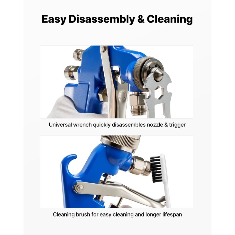 Sifonisyötteinen maaliruisku 1,8 mm suuttimella 1000 ml säiliöllä ruostumaton teräs ja messinki