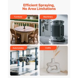 HVLP-maaliruisku 600 ml 3 suutinta 1.3/1.4/1.7 mm ruostumaton teräs ja messinki