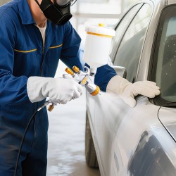 HVLP-maaliruisku 600 ml 3 suutinta 1.3/1.4/1.7 mm ruostumaton teräs ja messinki