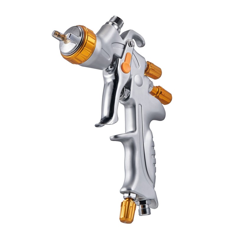 HVLP-maaliruisku 600 ml 3 suutinta 1.3/1.4/1.7 mm ruostumaton teräs ja messinki