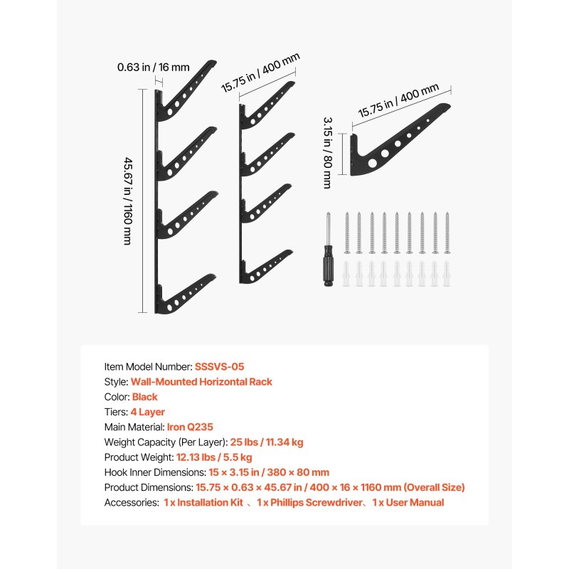 Lautateline seinäkiinnitteinen rautarakenteinen vaakasuora nelitasoinen pehmustetuilla koukuilla