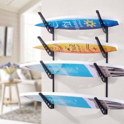 Lautateline seinäkiinnitteinen rautarakenteinen vaakasuora nelitasoinen pehmustetuilla koukuilla