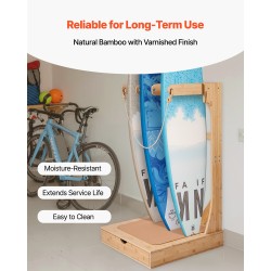 Kolmitasoinen pystysuora puinen lautateline surffilaudoille wakeboardeille lumilaudoille leijalautoille