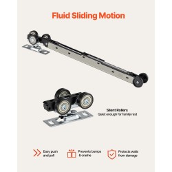 Yksittäinen liukuva taskuovi puu MDF huurrelasi valkoinen 2035x915 mm