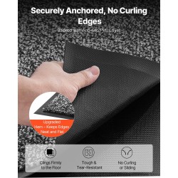 Eteismatto polypropeenilenkkilanka 1524 x 914 mm PVC-taustainen harmaa sisä- ja ulkokäyttöön