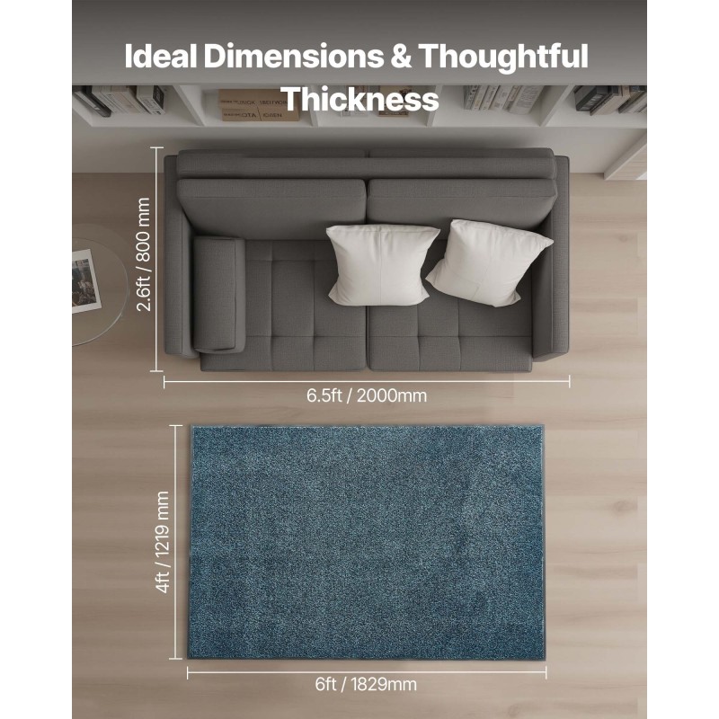 Etumatto polypropyleenipintainen PVC-taustainen 1829×1219 mm liuskesininen sisä- ja ulkokäyttöön