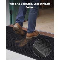 Pitkittäisraidallinen eteismatto polyesteripinta PVC-taustainen 1524×914 mm harmaa