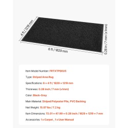 Eteismatto polyesteri PVC-tausta 1829 x 1219 mm harmaa sisä- ja ulkokäyttöön