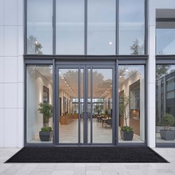 Pitkä käytävämatto polyesteri PVC-tausta 3048×914 mm harmaa