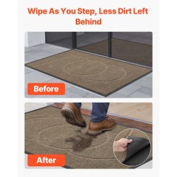 Eteismatto polyesteripinta TPE-tausta sisä- ja ulkokäyttöön 1194 x 813 mm ruskea