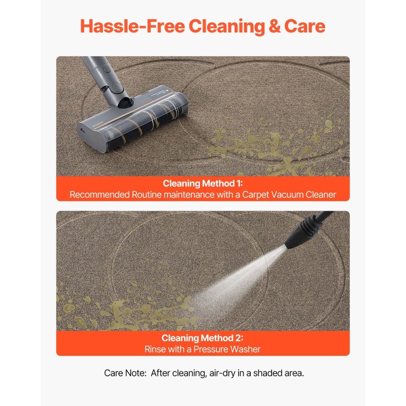 Eteismatto polyesteripinta TPE-tausta sisä- ja ulkokäyttöön 1194 x 813 mm ruskea