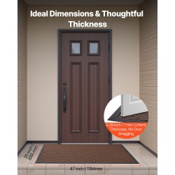 Eteismatto polypropeenipinnalla 1194 x 889 mm TPE-tausta ruskea sisä- ja ulkokäyttöön