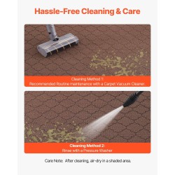 Eteismatto polypropeenipinnalla 1194 x 889 mm TPE-tausta ruskea sisä- ja ulkokäyttöön