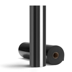 Lämpösiirtokalvorulla PVC kiiltävä musta 0 23 mm 304 8 21336 mm tekstiileille