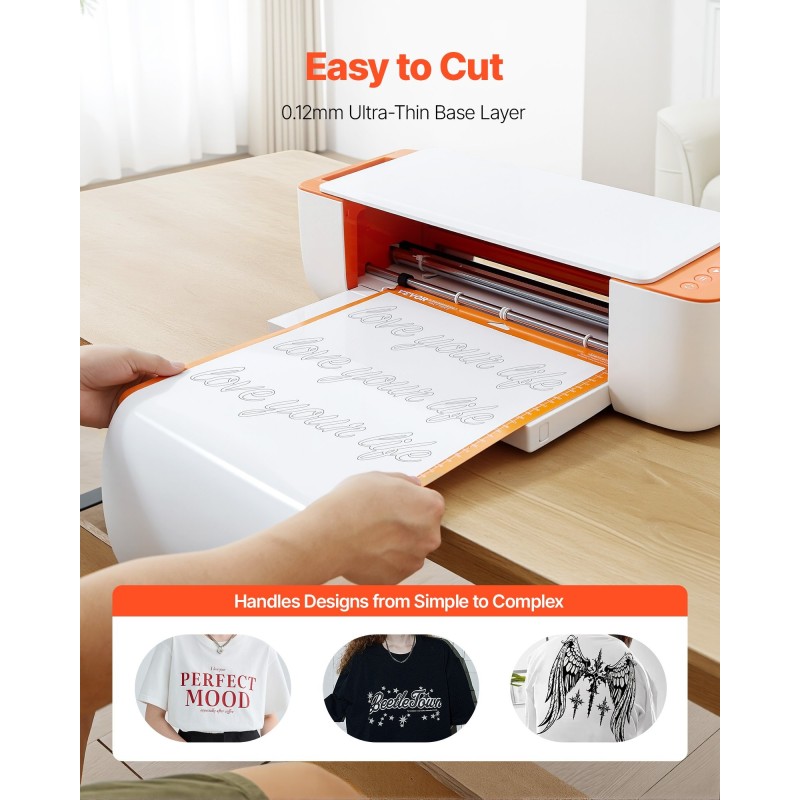 Lämpösiirtovinyylirulla PVC-muovinen 12 tuumaa 25 jalkaa kiiltävä valkoinen tekstiileille