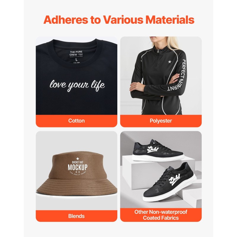 Lämpösiirtovinyylirulla PVC-muovinen 12 tuumaa 25 jalkaa kiiltävä valkoinen tekstiileille