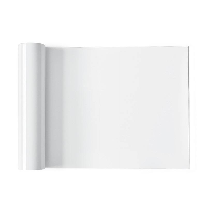 Lämmönsiirtovinylirulla PVC kiiltävä valkoinen 305 x 15240 mm 0,23 mm