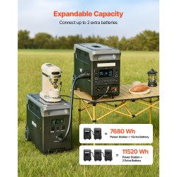 Kannettava virtalähde 3600W 3840Wh LiFePO4-akku 10 ulostuloporttia UPS-toiminto