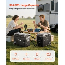 Lisäakku litiumrautafosfaatti 3840 wattituntia kannettavalle virtalähteelle