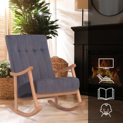 Samettipäällysteinen keinutuoli, kestävä ja mukava lounge-tuoli