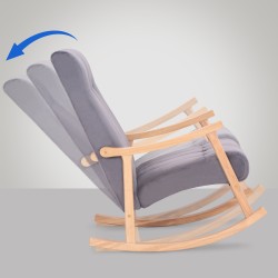 Samettipäällysteinen keinutuoli, kestävä ja mukava lounge-tuoli