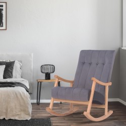 Samettipäällysteinen keinutuoli, kestävä ja mukava lounge-tuoli