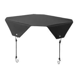 Ilmastointilaitteen ulkoyksikön yläsuojus 190T tafti PVC sisuksella 81 x 81 cm musta