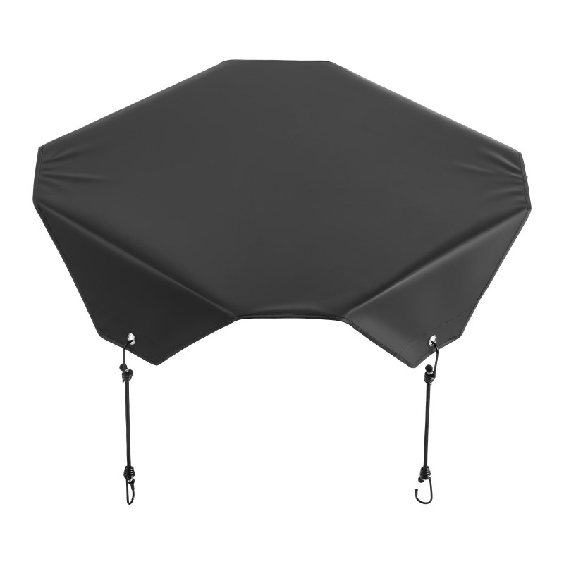 Ilmastointilaitteen ulkoyksikön suojus 190T-tafti PVC-vuori 710 x 710 mm musta