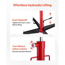 Hydraulinen vaihteistonostin 500 kg nelikäsivarsinen säädettävä tarjotin 112–187 cm nostokorkeus