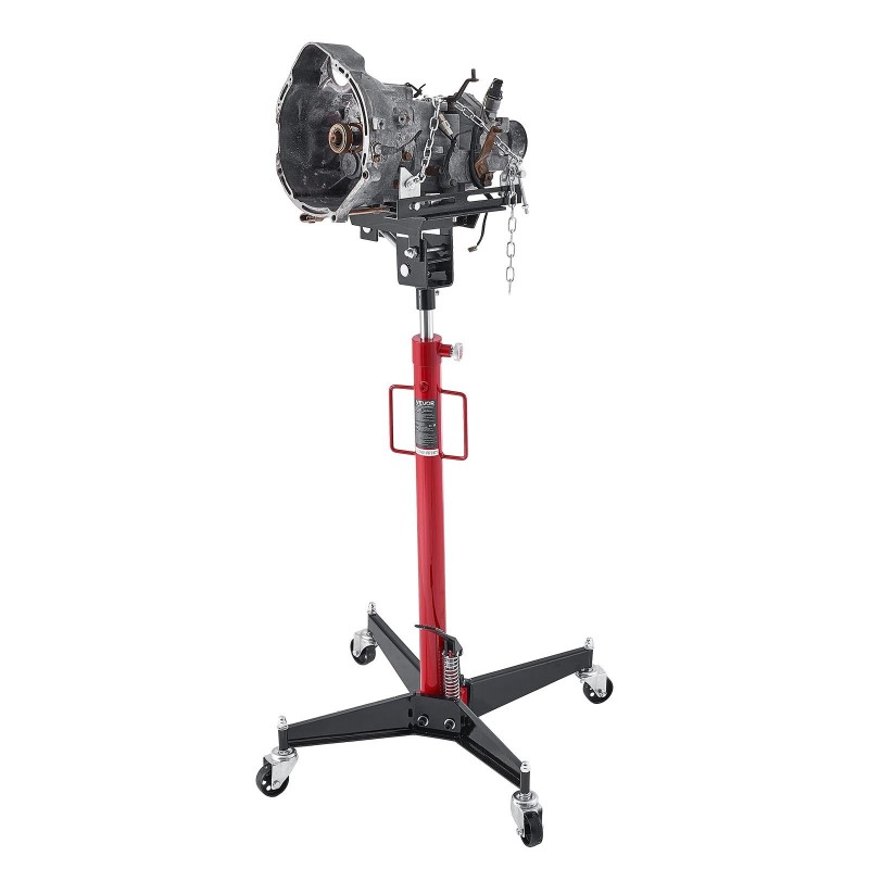 Hydraulinen vaihteistonostin teräsrunko 500 kg säädettävä 127–202 cm jalkapoljin