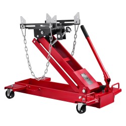 Matalaprofiilinen hydraulitunkki teräsrunko 1000 kg nostokyky 185 700 mm valurautaiset pyörät