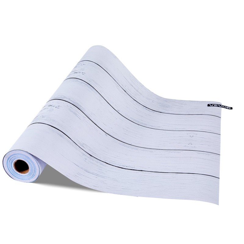 Itsekiinnittyvä vinyylitapettirulla 45 cm 15 m valkoinen puukuosi vedenpitävä