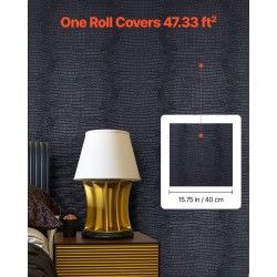 Itseliimautuva vinyylitapettirulla 40 cm x 10 m musta halkeileva kuvio seinille