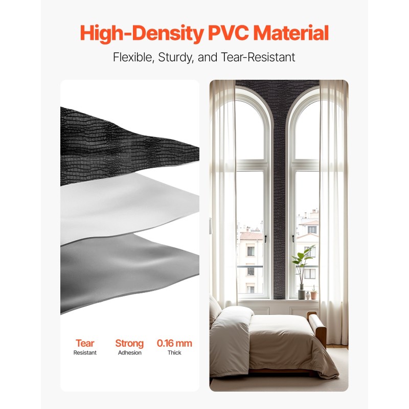 Itseliimautuva vinyylitapettirulla 40 cm x 10 m musta halkeileva kuvio seinille