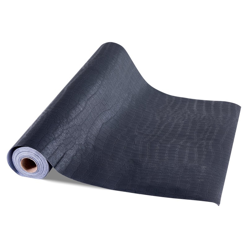 Itseliimautuva vinyylitapettirulla 40 cm x 10 m musta halkeileva kuvio seinille