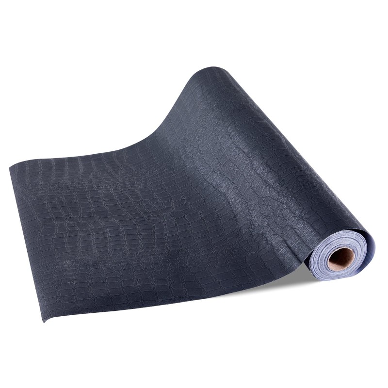 Itseliimautuva vinyylitapettirulla 40 cm x 10 m musta halkeileva kuvio seinille