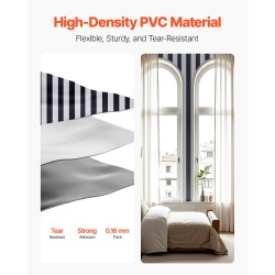 Itsekiinnittyvä vinyylitapettirulla 45 cm x 15 m mustavalkoinen geometrinen kuvio seinälle