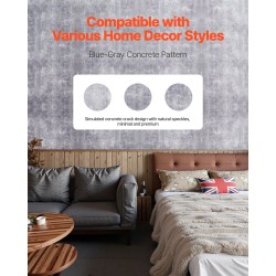 Itsekiinnittyvä PVC-vinyylitapettirulla 40 cm x 15 m tumma harmaa seinälle