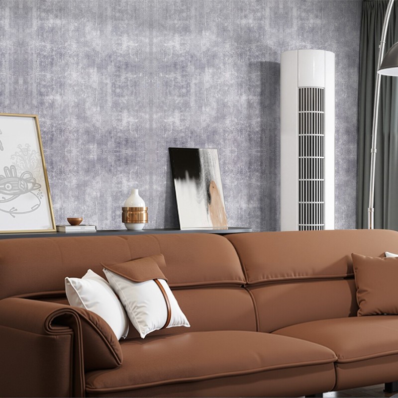 Itsekiinnittyvä PVC-vinyylitapettirulla 40 cm x 15 m tumma harmaa seinälle