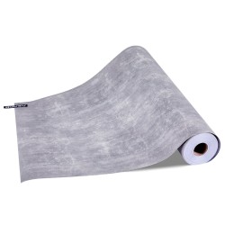 Itsekiinnittyvä PVC-vinyylitapettirulla 40 cm x 15 m tumma harmaa seinälle