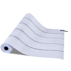 Itsekiinnittyvä vinyylitapettirulla 45 cm 12 m valkoinen puukuviollinen