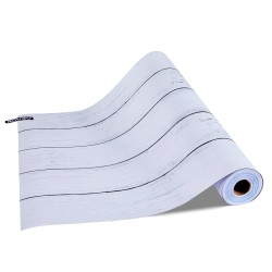 Itsekiinnittyvä vinyylitapettirulla 45 cm 12 m valkoinen puukuviollinen