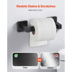 Neliosainen kylpyhuonesetti ruostumatonta terästä matta musta seinäkiinnitys