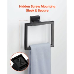 Kylpyhuonetarvikesetti 10-osainen SUS201 ruostumaton teräs mattamusta seinäkiinnitteinen